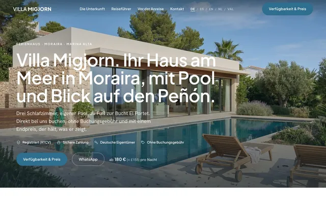 Web de ejemplo: Villa Migjorn
